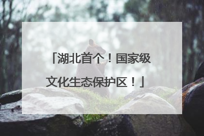 湖北首个！国家级文化生态保护区！