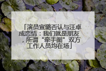 演员宣璐否认与汪卓成恋情：我们就是朋友，所谓“牵手图”双方工作人员均在场