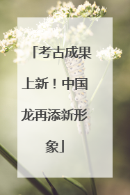 考古成果上新！中国龙再添新形象