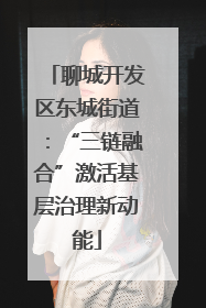 聊城开发区东城街道：“三链融合”激活基层治理新动能
