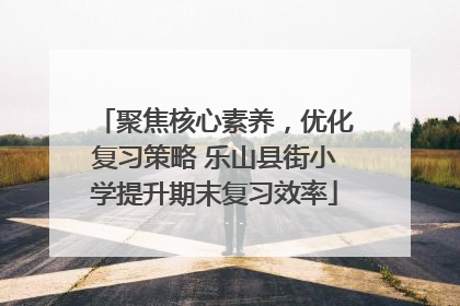 聚焦核心素养，优化复习策略 乐山县街小学提升期末复习效率