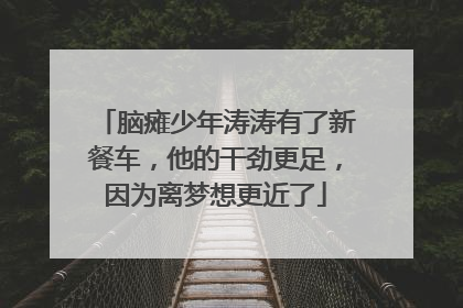 脑瘫少年涛涛有了新餐车，他的干劲更足，因为离梦想更近了