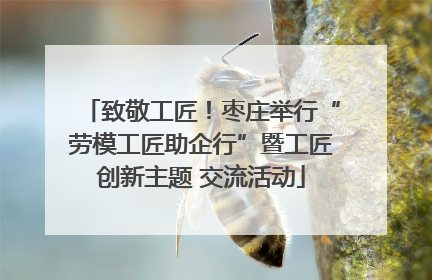 致敬工匠！枣庄举行“劳模工匠助企行”暨工匠创新主题 交流活动