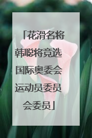 花滑名将韩聪将竞选国际奥委会运动员委员会委员