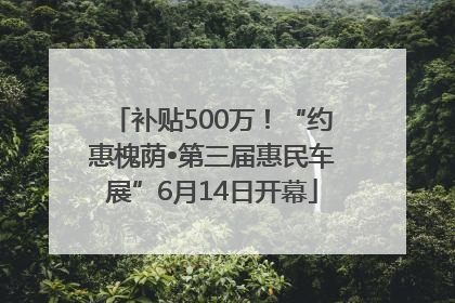 补贴500万！“约惠槐荫•第三届惠民车展”6月14日开幕