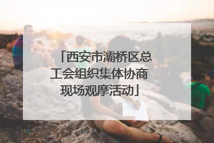 西安市灞桥区总工会组织集体协商现场观摩活动