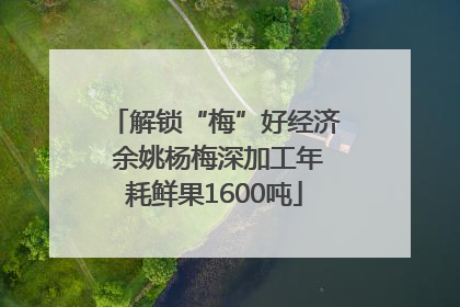 解锁“梅”好经济 余姚杨梅深加工年耗鲜果1600吨