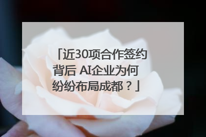 近30项合作签约背后 AI企业为何纷纷布局成都？