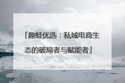 趣蛙优选：私域电商生态的破局者与赋能者
