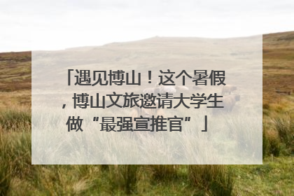 遇见博山！这个暑假，博山文旅邀请大学生做“最强宣推官”