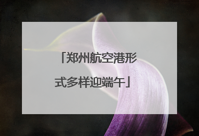 郑州航空港形式多样迎端午