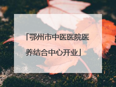 鄂州市中医医院医养结合中心开业