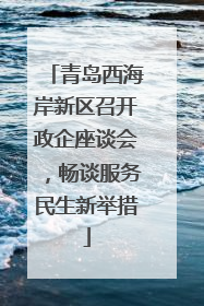 青岛西海岸新区召开政企座谈会，畅谈服务民生新举措