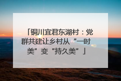 铜川宜君东湖村：党群共建让乡村从“一时美”变“持久美”