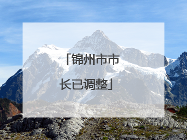 锦州市市长已调整