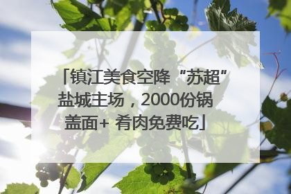 镇江美食空降“苏超”盐城主场，2000份锅盖面+ 肴肉免费吃
