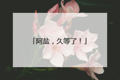 阿盐，久等了！