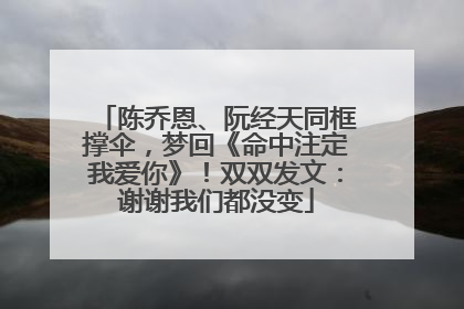 陈乔恩、阮经天同框撑伞，梦回《命中注定我爱你》！双双发文：谢谢我们都没变