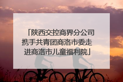 陕西交控商界分公司携手共青团商洛市委走进商洛市儿童福利院