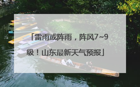雷雨或阵雨，阵风7~9级！山东最新天气预报