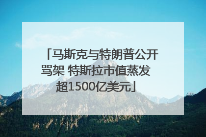 马斯克与特朗普公开骂架 特斯拉市值蒸发超1500亿美元