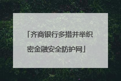 齐商银行多措并举织密金融安全防护网