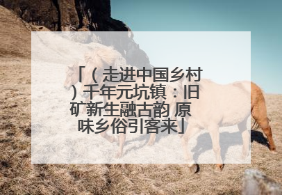 （走进中国乡村）千年元坑镇：旧矿新生融古韵 原味乡俗引客来