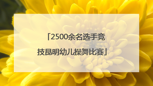 2500余名选手竞技昆明幼儿操舞比赛