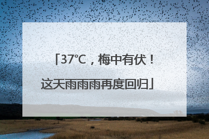 37℃，梅中有伏！这天雨雨雨再度回归