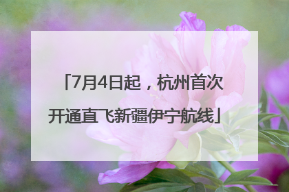 7月4日起，杭州首次开通直飞新疆伊宁航线