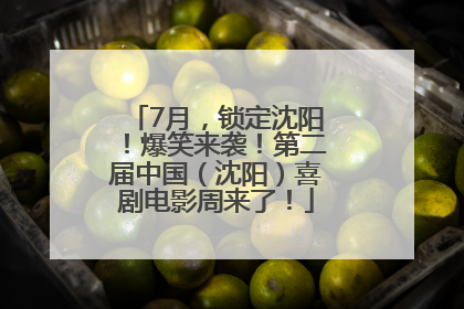 7月，锁定沈阳！爆笑来袭！第二届中国（沈阳）喜剧电影周来了！