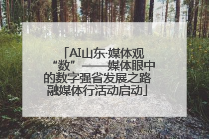 AI山东·媒体观“数”——媒体眼中的数字强省发展之路融媒体行活动启动