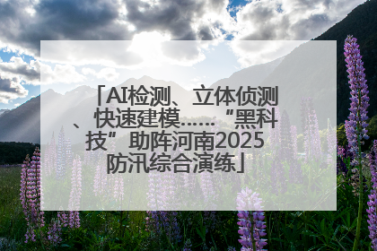 AI检测、立体侦测、快速建模……“黑科技”助阵河南2025防汛综合演练